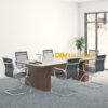 Bàn Họp Gỗ Công Nghiệp Mặt Bo Nhẹ Kiểu Dáng Hiện Đại