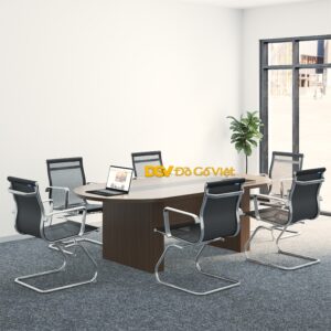 Bàn Họp Văn Phòng Kiểu Oval Thiết Kế Hiện Đại Tiện Nghi