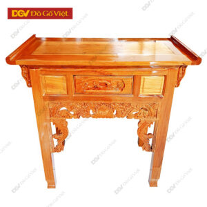 Bàn Thờ Cúng Nhỏ Gỗ Căm Xe Mặt Gõ Giá Rẻ 1m07 Hàng Mới 100%