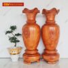Cặp Lục Bình Gỗ Hương Đỏ Cao 1m3 Đường Kính To Đẹp Giá Rẻ