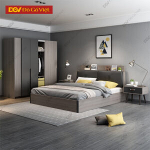 Giường Gỗ Bọc Nệm Kiểu Dáng Hiện Đại Vai Cao Đẹp Giá Tốt