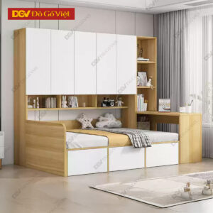 Giường Ngủ Liền Tủ Quần Áo Có Hộc Kéo Giường Tiện Lợi