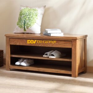 Kệ Giày Gỗ Tự Nhiên Màu Sồi Kiểu Dáng Đơn Giản Đẹp Rẻ