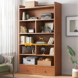Kệ Sách Nhiều Tầng Có Ngăn Kéo Gỗ MDF Lõi Xanh Mẫu Mới