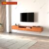Kệ Tivi Treo Tường Gỗ Sồi Nâu Có Hộc Chứa Đồ Tiện Ích