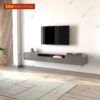 Mẫu Kệ Tivi Treo Tường Màu Xám Sang Trọng Cho Phòng Khách