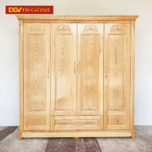 Tủ Áo Quần Gỗ Sồi Tự Nhiên 3 Buồng 4 Cánh Bền Đẹp Giá Rẻ
