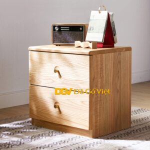 Tủ Đầu Giường Gỗ Tự Nhiên Phủ Veneer Sồi Hiện Đại Đẹp Rẻ