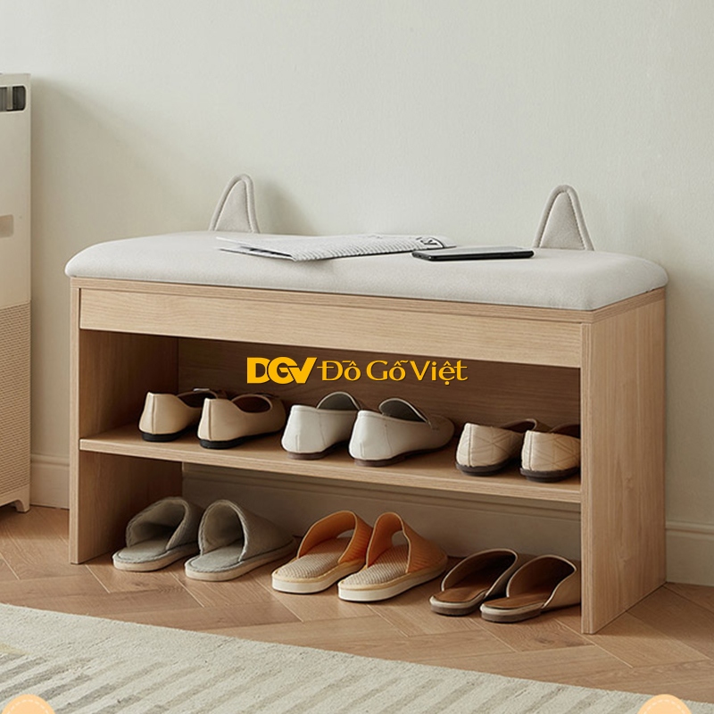 Tủ Giày Cá Nhân Gỗ MDF Chống Ẩm Màu Sồi Cho Căn Hộ Nhỏ Đẹp